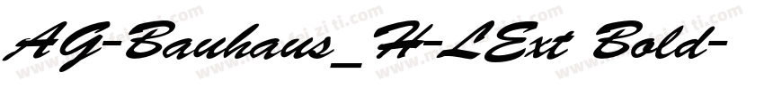 AG-Bauhaus_H-LExt Bold字体转换
